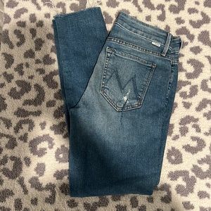 Mother Mid Rise Skinny Jeans